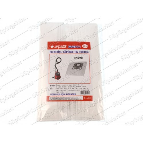 ARÇELİK için S 6840 Orbital Eco 3 Katlı Bez Toz Torbası - 20 Adet