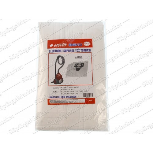BEKO için BKS 1260 3 Katlı Bez Toz Torbası - 10 Adet