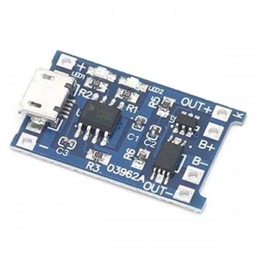 TP4056 18650 Micro Usb'li Pil Sarj Cihazı Bordu