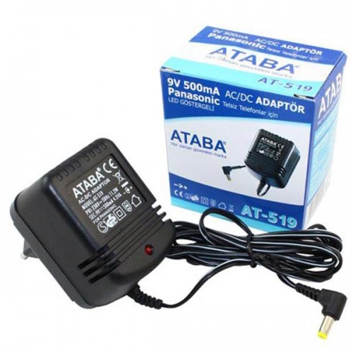 Ataba AT-519 9V 500mA İnce Uçlu Adaptör