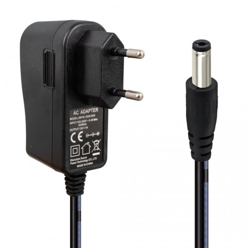 Sun Direct SW15-120S100V 12 Volt 1 Amper 5.5x2.5mm Uçlu Plastik Kasa Priz Tipi Adaptör